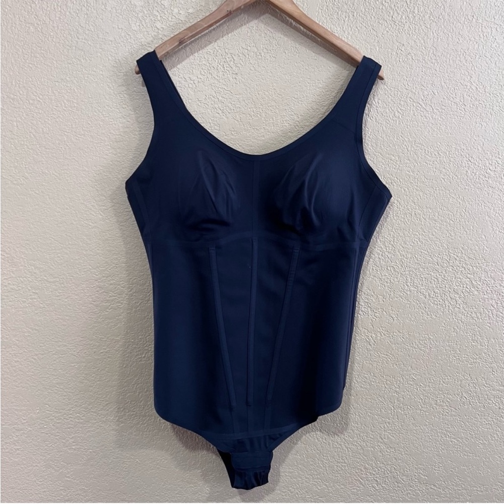 Honeylove Black Boldness Bodysuit 2X- jet black. - Picture 3 of 7